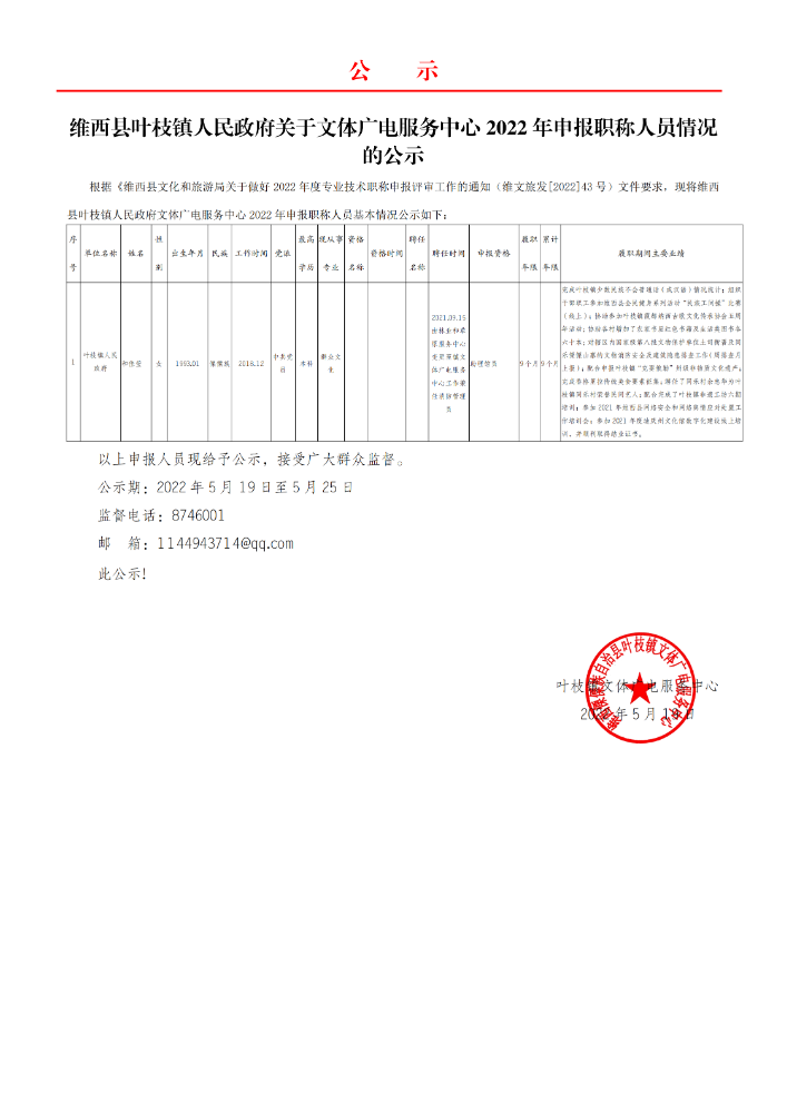 维西县叶枝镇人民政府关于文体广电服务中心2022年申报职称人员情况的公示2_00.png